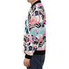 Flamingo Butterfly Hawaiian Tropical Pattern Print Men's Bomber Jacket-grizzshop