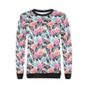 Flamingo Butterfly Hawaiian Tropical Pattern Print Women Crewneck Sweatshirt-grizzshop