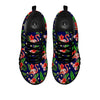 Flamingo Floral Tropical Print Pattern Black Sneaker-grizzshop