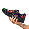 Flamingo Floral Tropical Print Pattern Black Sneaker-grizzshop