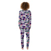 Flamingo Geometric Purple Print Pattern Women's Pajamas-grizzshop