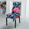 Flamingo Hawaiian Floral Tropical Flower Hibiscus Palm Leaves Pattern Print Chair Cover-grizzshop