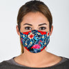 Flamingo Hawaiian Floral Tropical Flower Hibiscus Palm Leaves Pattern Print Face Mask-grizzshop