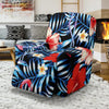 Flamingo Hawaiian Floral Tropical Flower Hibiscus Palm Leaves Pattern Print Recliner Cover-grizzshop