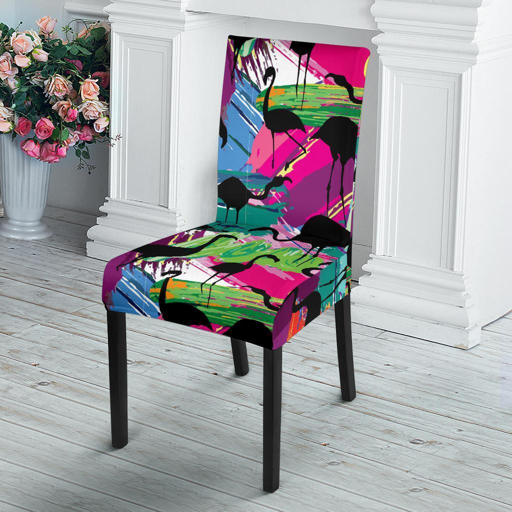 Flamingo Hawaiian Tropical Colorful Pattern Print Chair Cover-grizzshop