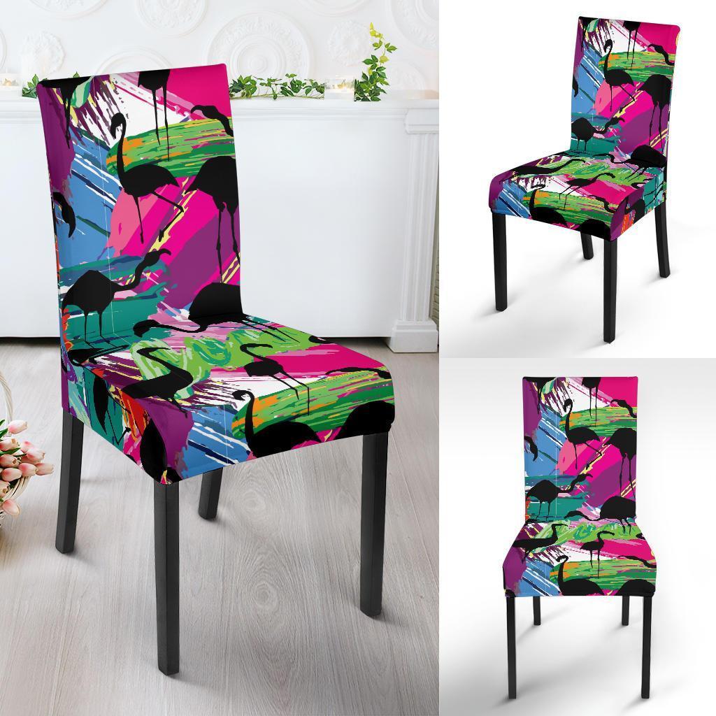 Flamingo Hawaiian Tropical Colorful Pattern Print Chair Cover-grizzshop