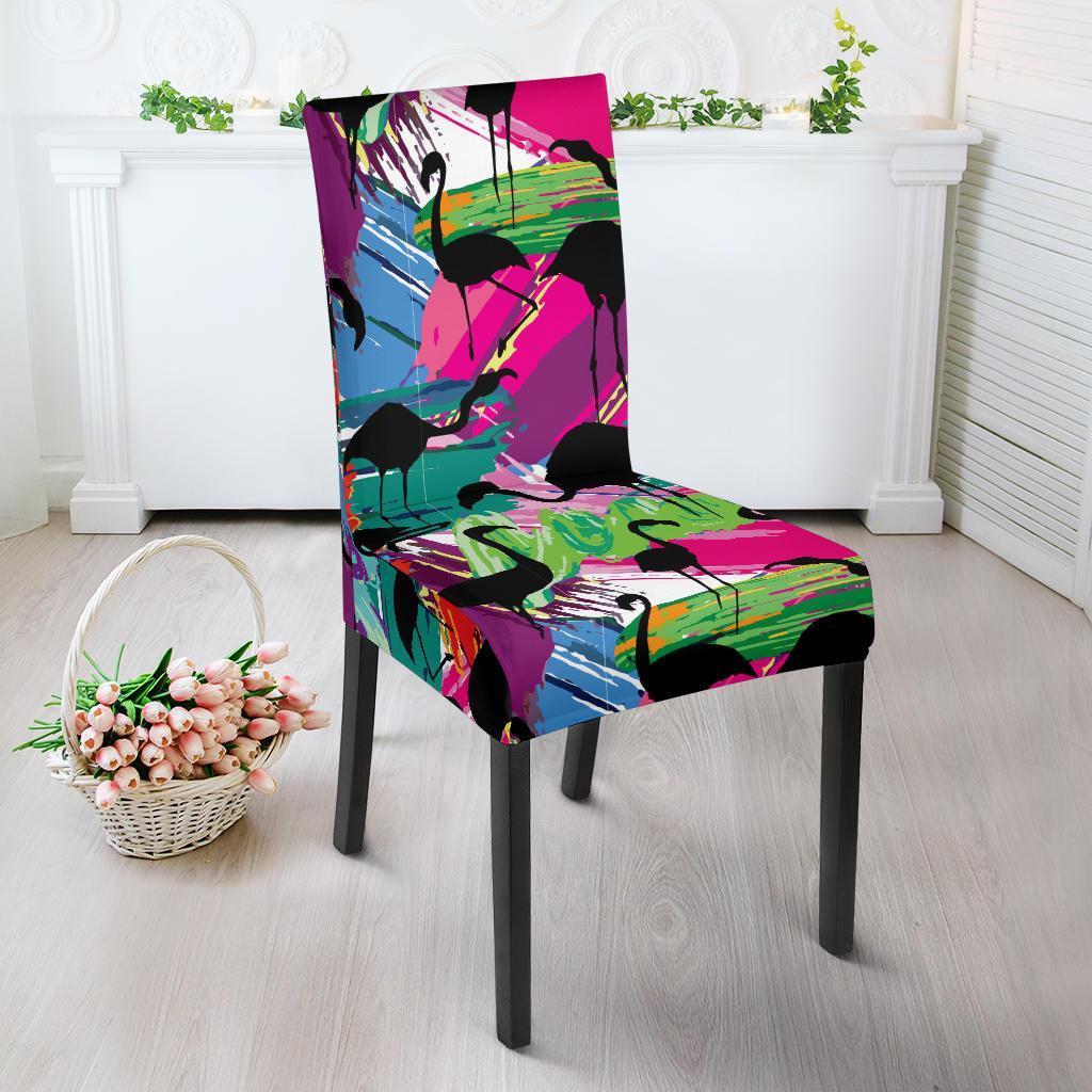 Flamingo Hawaiian Tropical Colorful Pattern Print Chair Cover-grizzshop