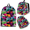 Flamingo Hawaiian Tropical Colorful Pattern Print Premium Backpack-grizzshop