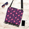 Flamingo Hawaiian Tropical Stripe Pattern Print Crossbody Bags-grizzshop