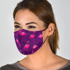 Flamingo Hawaiian Tropical Stripe Pattern Print Face Mask-grizzshop