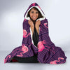 Flamingo Hawaiian Tropical Stripe Pattern Print Hooded Blanket-grizzshop