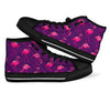 Flamingo Hawaiian Tropical Stripe Pattern Print Men Women's High Top Shoes-grizzshop