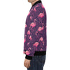 Flamingo Hawaiian Tropical Stripe Pattern Print Men's Bomber Jacket-grizzshop