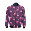 Flamingo Hawaiian Tropical Stripe Pattern Print Men's Bomber Jacket-grizzshop