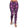 Flamingo Hawaiian Tropical Stripe Pattern Print Pattern Women Leggings-grizzshop