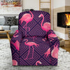 Flamingo Hawaiian Tropical Stripe Pattern Print Recliner Cover-grizzshop