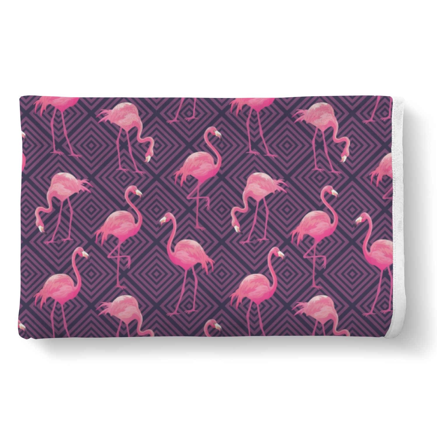 Flamingo Hawaiian Tropical Stripe Pattern Print Throw Blanket-grizzshop