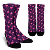 Flamingo Hawaiian Tropical Stripe Pattern Print Unisex Crew Socks-grizzshop