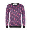 Flamingo Hawaiian Tropical Stripe Pattern Print Women Crewneck Sweatshirt-grizzshop