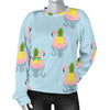 Flamingo Pineapple Blue Print Sweatshirt-grizzshop