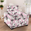 Flamingo Pineapple Print Armchair Cover-grizzshop