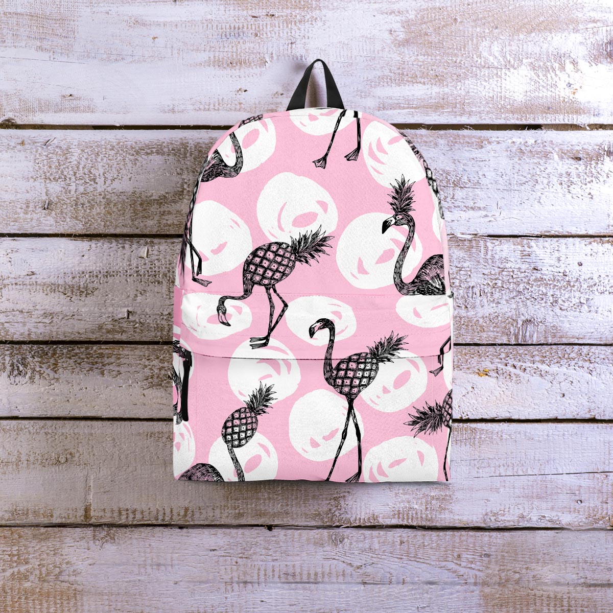 Flamingo Pineapple Print Backpack-grizzshop