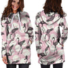 Flamingo Pineapple Print Hoodie Dress-grizzshop