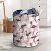 Flamingo Pineapple Print Laundry Basket-grizzshop