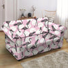 Flamingo Pineapple Print Loveseat Cover-grizzshop