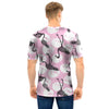 Flamingo Pineapple Print Men T Shirt-grizzshop