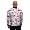 Flamingo Pineapple Print Men's Bomber Jacket-grizzshop