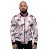 Flamingo Pineapple Print Men's Bomber Jacket-grizzshop