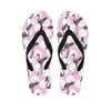 Flamingo Pineapple Print Men's Flip Flops-grizzshop