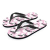 Flamingo Pineapple Print Men's Flip Flops-grizzshop