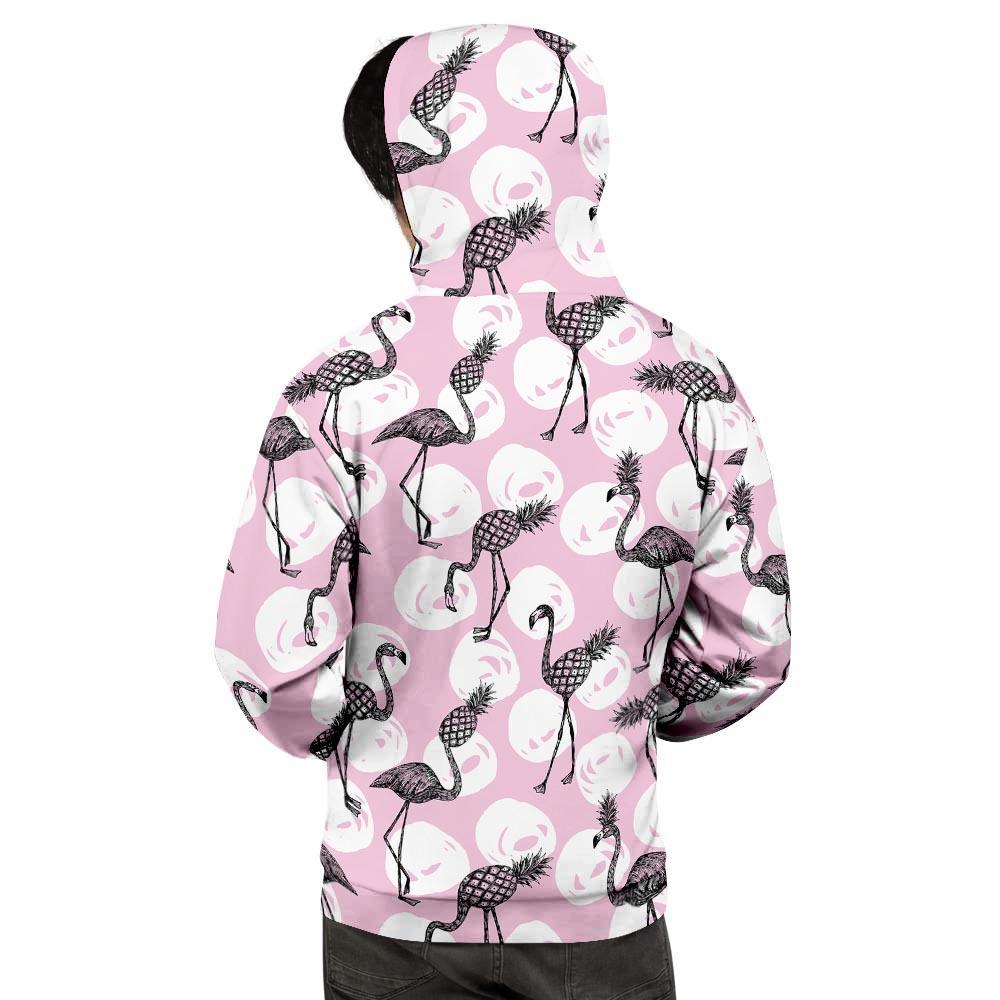 Flamingo Pineapple Print Men's Hoodie-grizzshop