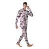 Flamingo Pineapple Print Men's Pajamas-grizzshop