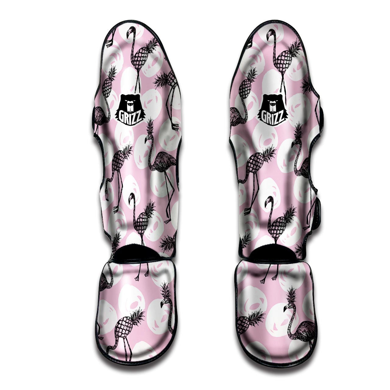 Flamingo Pineapple Print Muay Thai Shin Guard-grizzshop