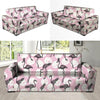 Flamingo Pineapple Print Sofa Cover-grizzshop