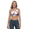 Flamingo Pineapple Print Sports Bra-grizzshop