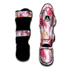 Flamingo Pink Polka Print Pattern Muay Thai Shin Guards-grizzshop