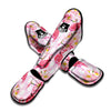 Flamingo Pink Polka Print Pattern Muay Thai Shin Guards-grizzshop