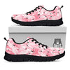 Flamingo Pink Print Pattern Black Sneaker-grizzshop