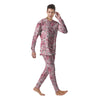 Flamingo Pink Print Pattern Men's Pajamas-grizzshop