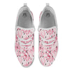 Flamingo Pink Print Pattern White Athletic Shoes-grizzshop