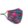 Flamingo Stripe Hawaiian Tropical Pattern Print Face Mask-grizzshop