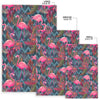 Flamingo Stripe Hawaiian Tropical Pattern Print Floor Mat-grizzshop