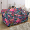 Flamingo Stripe Hawaiian Tropical Pattern Print Loveseat Cover-grizzshop