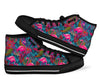 Flamingo Stripe Hawaiian Tropical Pattern Print Men Women's High Top Shoes-grizzshop