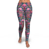 Flamingo Stripe Hawaiian Tropical Pattern Print Pattern Women Leggings-grizzshop