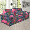 Flamingo Stripe Hawaiian Tropical Pattern Print Sofa Covers-grizzshop